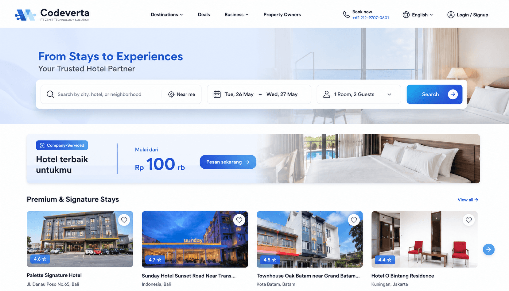 Contoh website properti profesional